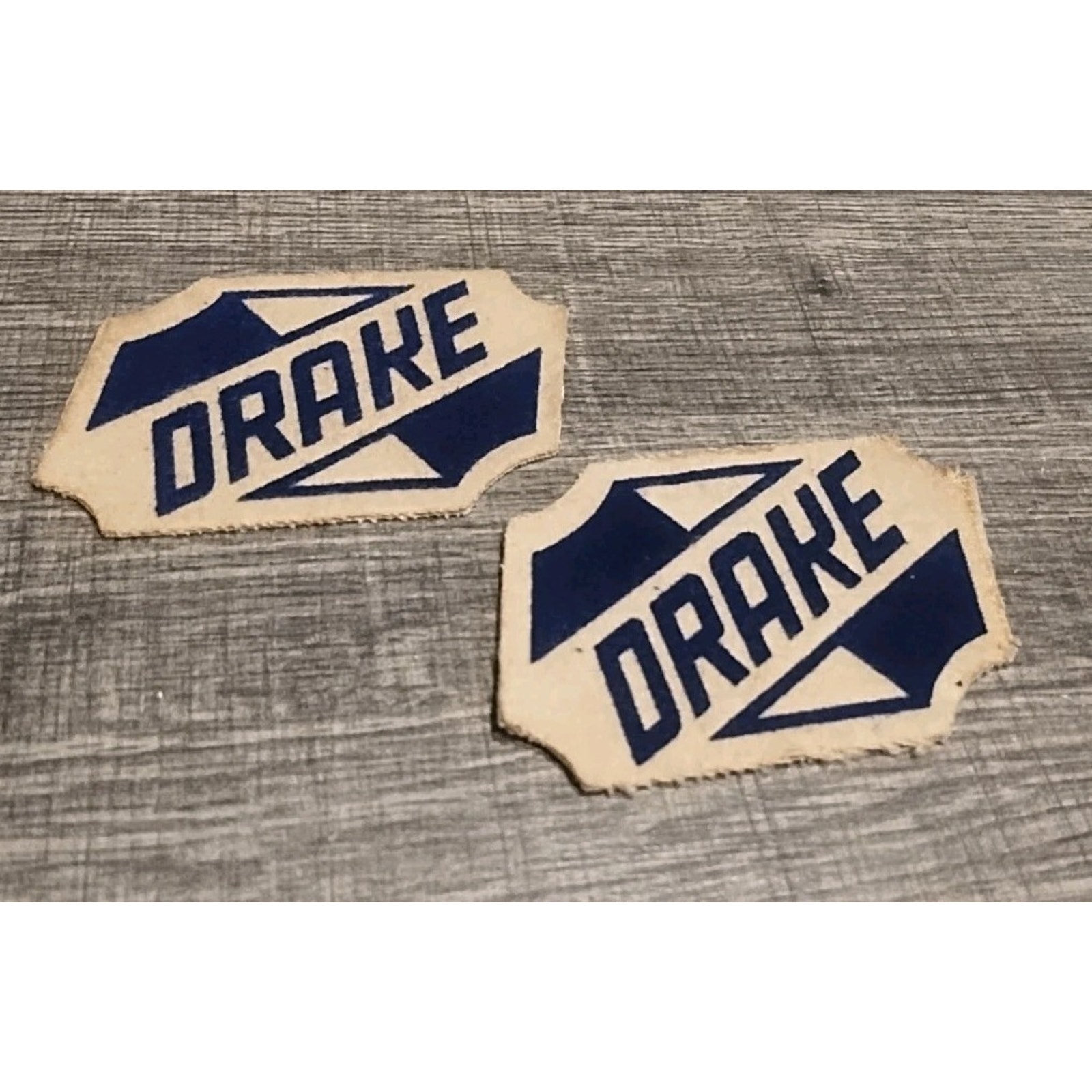 Vintage Drake University Patches Set Of 2 Blue White Patch Felt Canvas